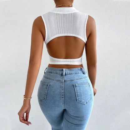 Sleeveless Chic Crop Top